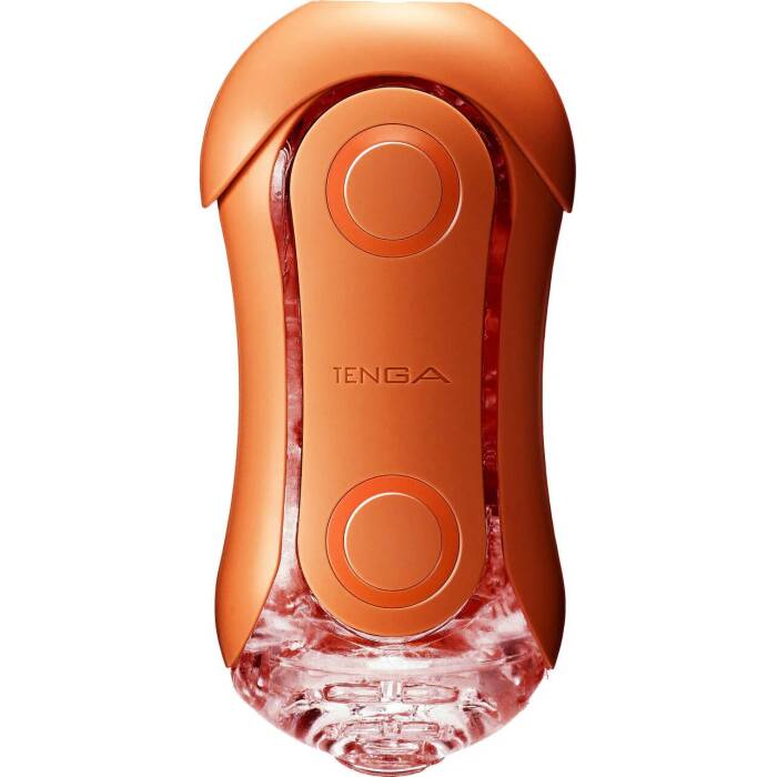 Мастурбатор Tenga Flip Orb — Sunset Orange, з можливістю зміни тиску та стимулювальними кульками всередині