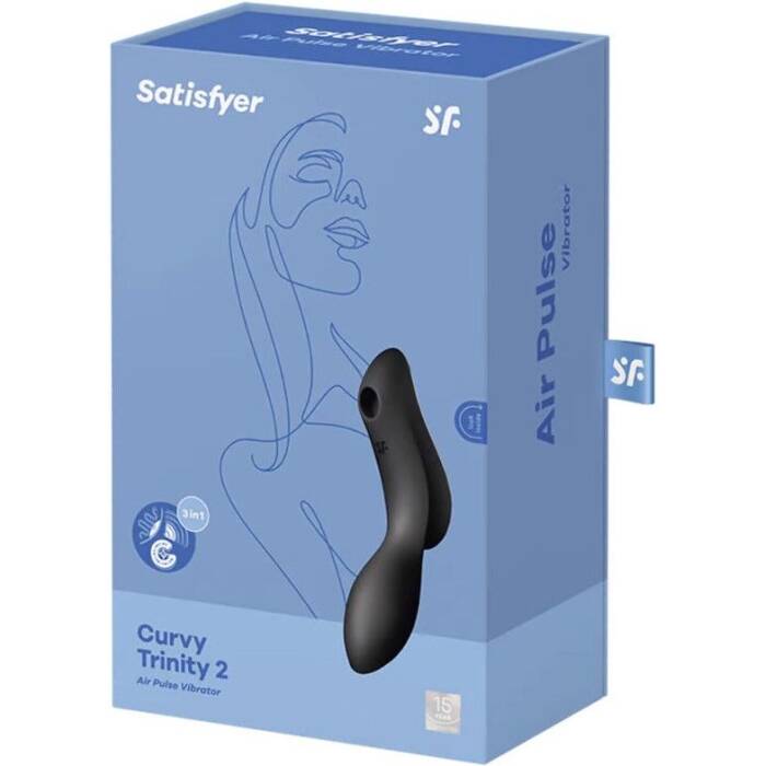 Вакуумний стимулятор з вібрацією Satisfyer Curvy Trinity 2 Black