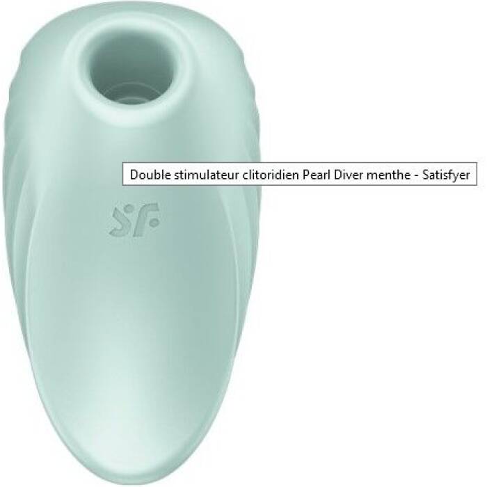 Вакуумний кліторальний стимулятор із вібрацією Satisfyer Pearl Diver Mint