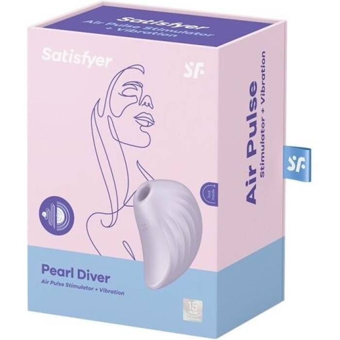 Вакуумний кліторальний стимулятор із вібрацією Satisfyer Pearl Diver Violet
