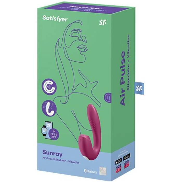 Вакуумний смарт-вібратор Satisfyer Sunray Berry, 4 положення стовбура