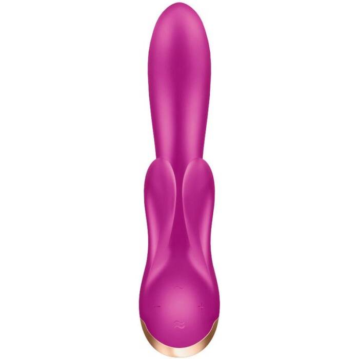 Смарт вібратор кролик із подвійним відростком Satisfyer Double Flex Violet