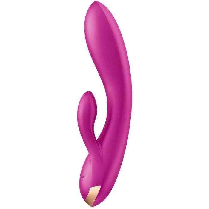 Смарт вібратор кролик із подвійним відростком Satisfyer Double Flex Violet