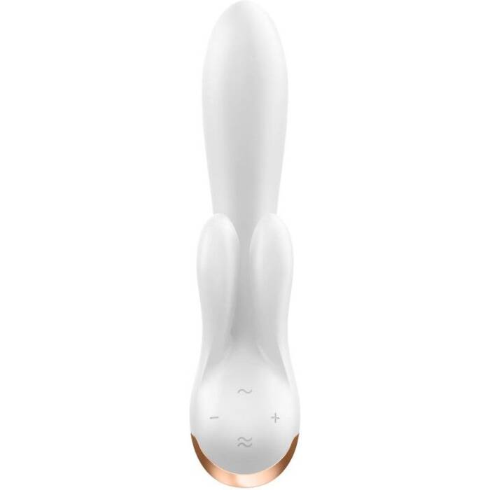 Смарт вібратор-кролик із подвійним відростком Satisfyer Double Flex White