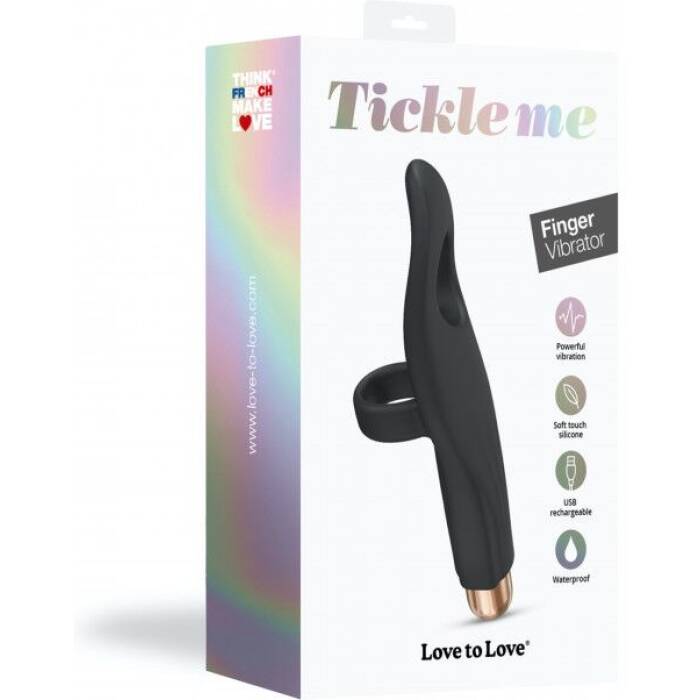 Вібратор на палець Love To Love Tickle me - BLACK ONYX перезаряджається, 3 варіанти використання