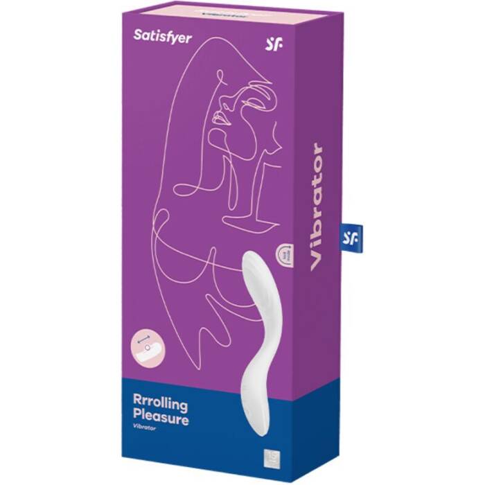Вібратор із перлинною стимуляцією точки G Satisfyer Rrrolling Pleasure White