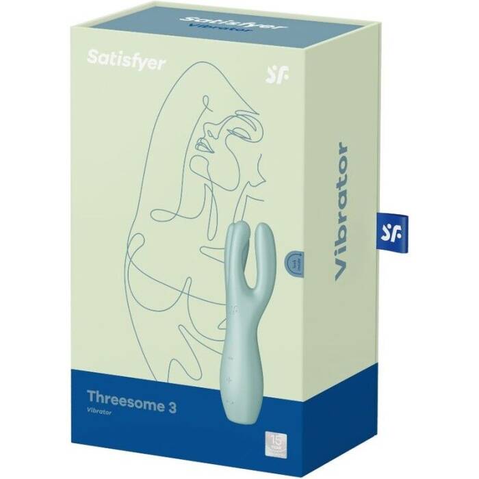 Кліторальний вібратор Satisfyer Threesome 3 Mint з трьома пальчиками