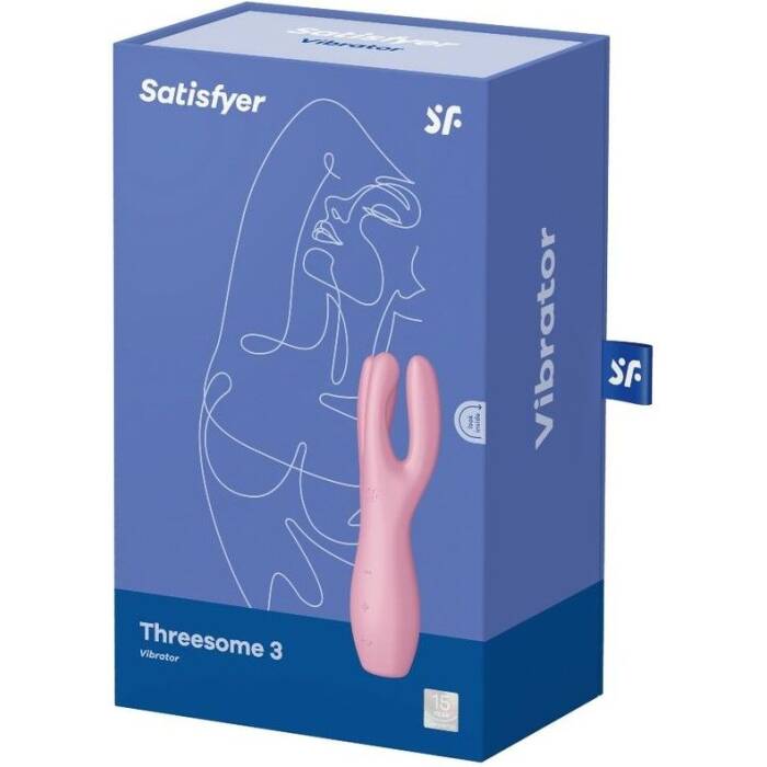 Кліторальний вібратор Satisfyer Threesome 3 Pink з трьома пальчиками