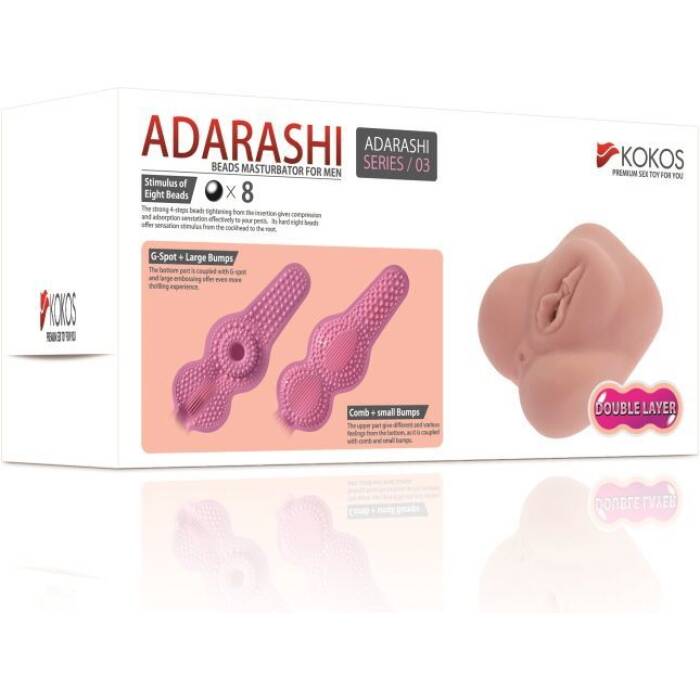 Мастурбатор-вагіна двошаровий Kokos Adarashi -3 Double Layer
