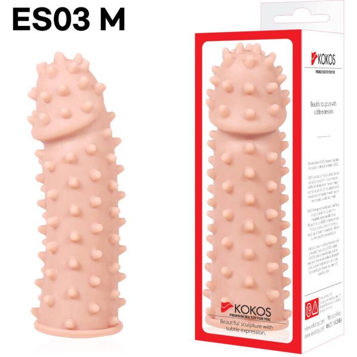 Насадка на член Kokos Extreme Sleeve ES.03 розмір M, потовщувальна, стимулюючий рельєф