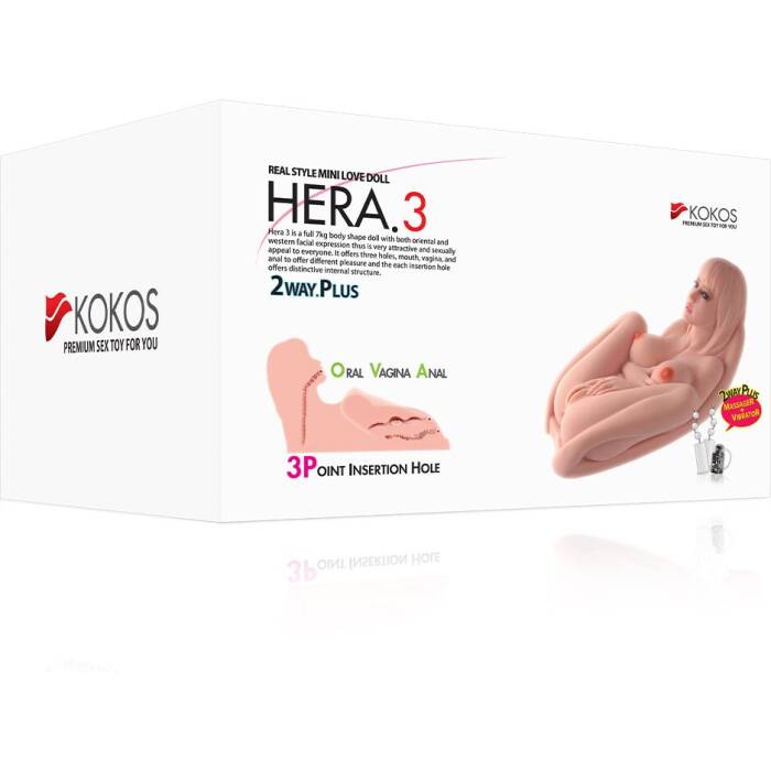 Мастурбатор Kokos Hera 3 2WayPlus з функцією масажу та вібрацією