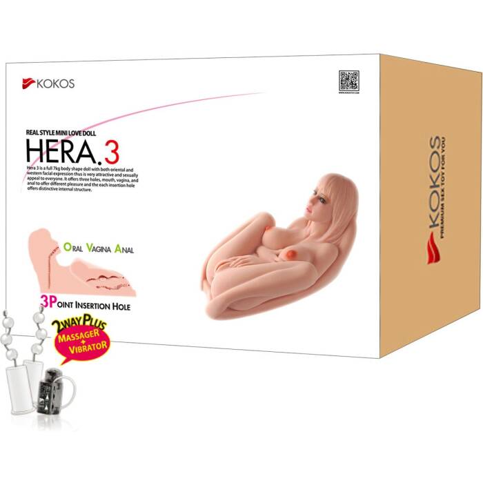 Мастурбатор Kokos Hera 3 2WayPlus з функцією масажу та вібрацією