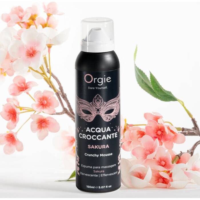 Масажна пінка Orgie – Acqua Croccante Sakura (150 мл), ефект бульбашок, що лопаються