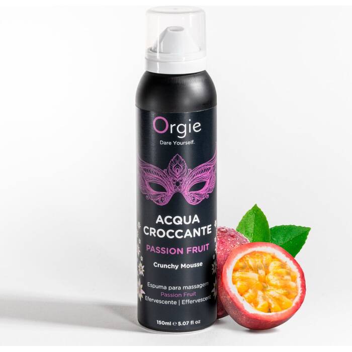 Масажна пінка Orgie – Acqua Croccante Passion Fruit (150 мл), ефект бульбашок, що лопаються