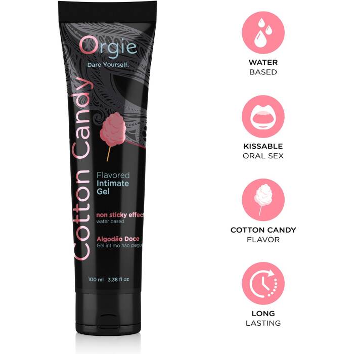 Лубрикант на водній основі Orgie Lube Tube Cotton Candy, 100 мл, зі смаком та ароматом солодкої вати