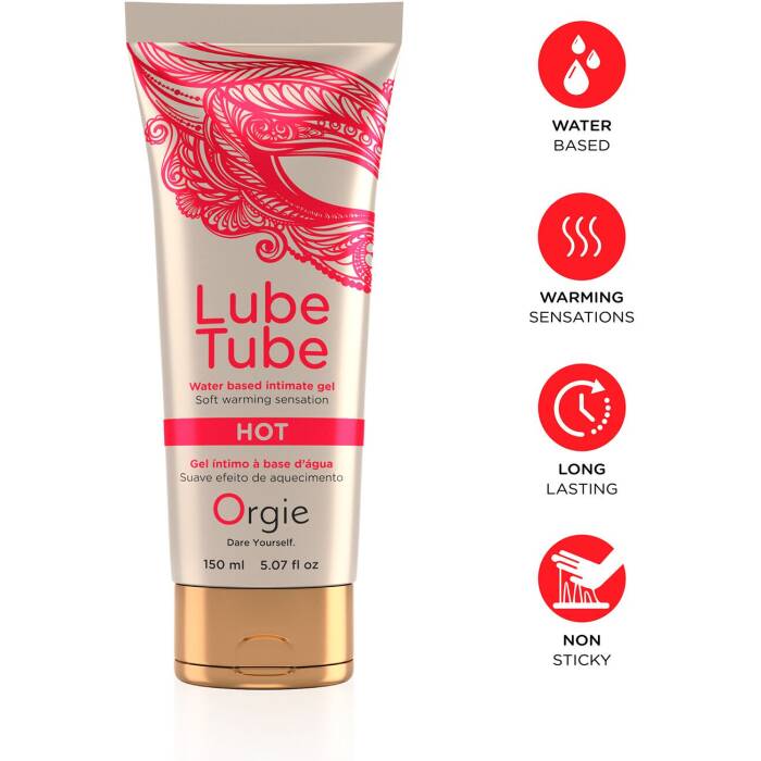 Лубрикант на водній основі Orgie Lube Tube Hot, 150 мл, із зігрівальним ефектом, без запаху