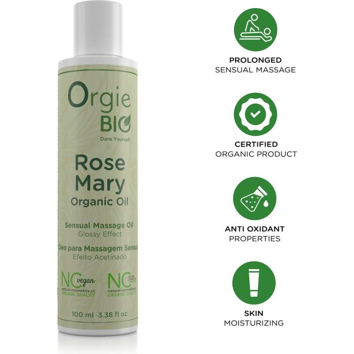 Масажна олія Orgie – Bio Rosemary Organic Oil (100 мл), органічна, веганська формула