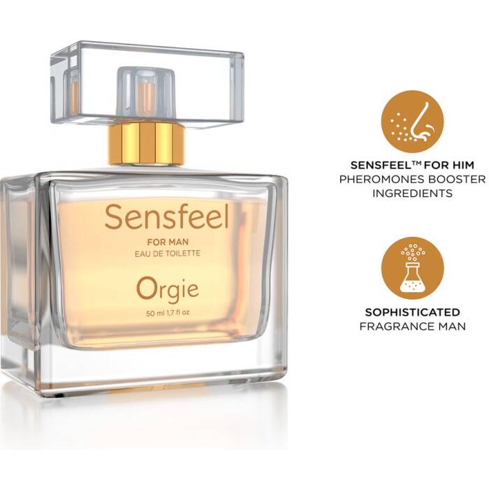 Чоловічі парфуми з феромонами Orgie – Sensfeel for Man (50 мл), цитрусово-деревний аромат