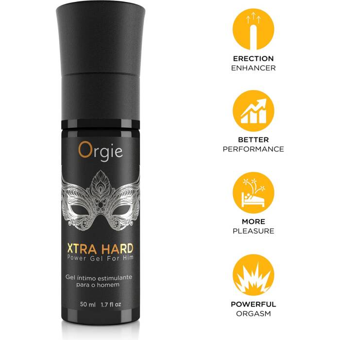Гель для стимуляції члена Orgie Xtra Hard Power Gel For Him, 50 мл, розігріває, посилює ерекцію