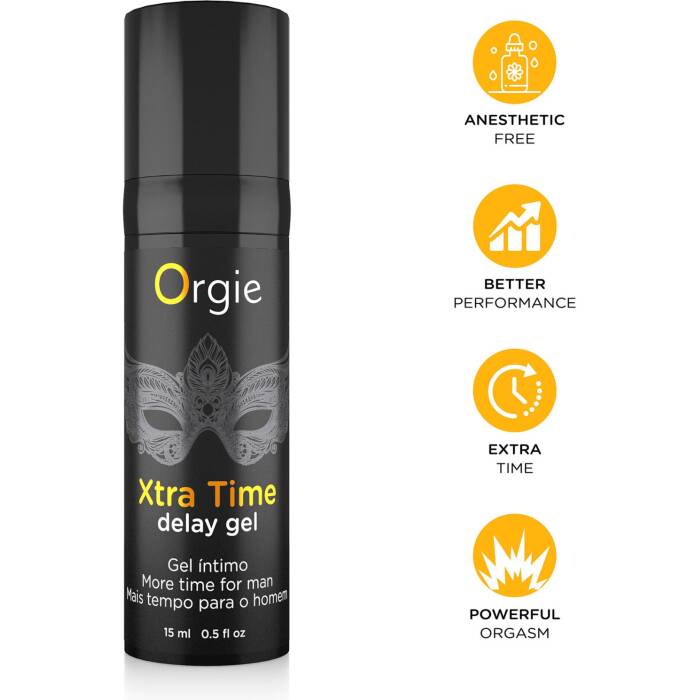 Гель-пролонгатор Orgie Xtra Time Delay Gel, 15 мл, на водній основі, без анестетиків