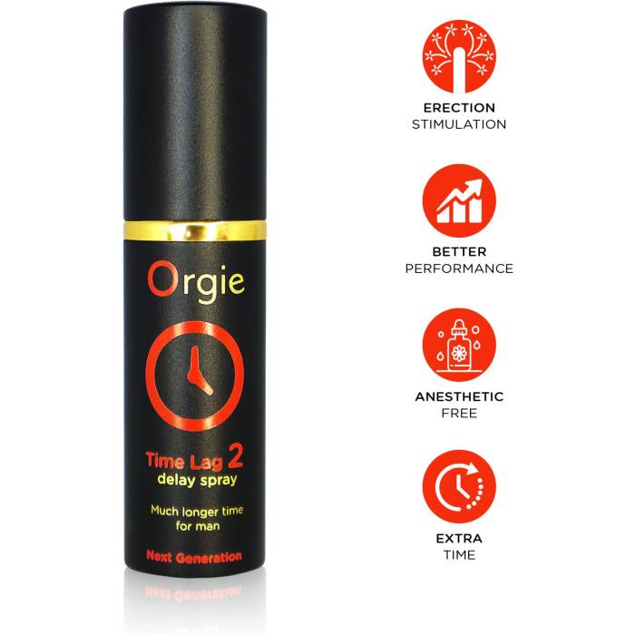 Спрей-пролонгатор Orgie Time Lag 2 Delay Spray, 10 мл, без анестетиків, з екстрактом даміани