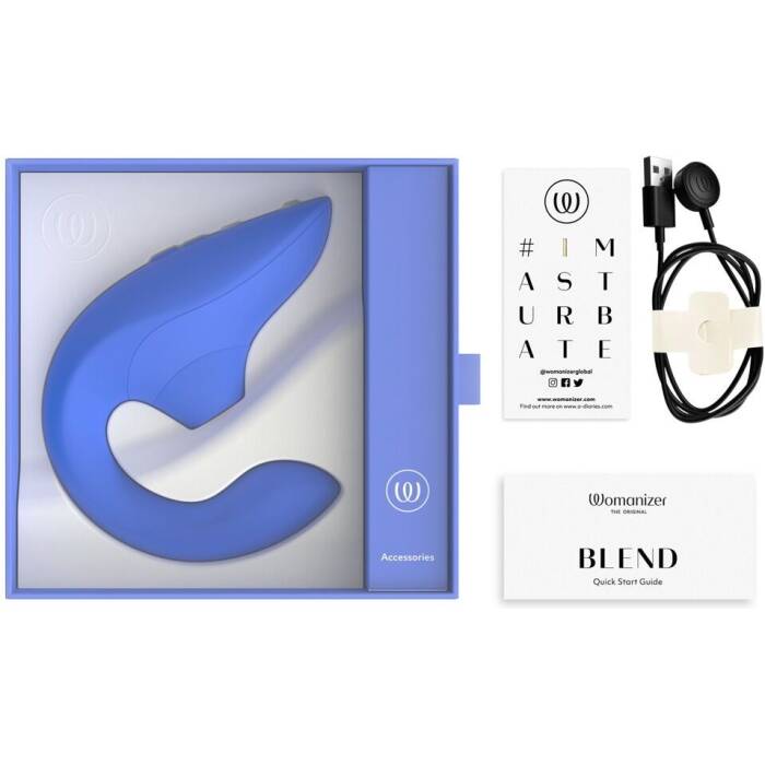 Вакуумний кліторальний стимулятор Womanizer Blend Vibrant Blue