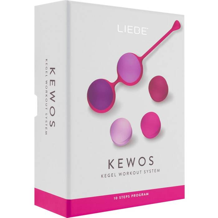 Вагінальні кульки Liebe Kewos — Cerise/Candy Violet, 5 кульок у комплекті, 15, 25, 35, 45 та 55 г