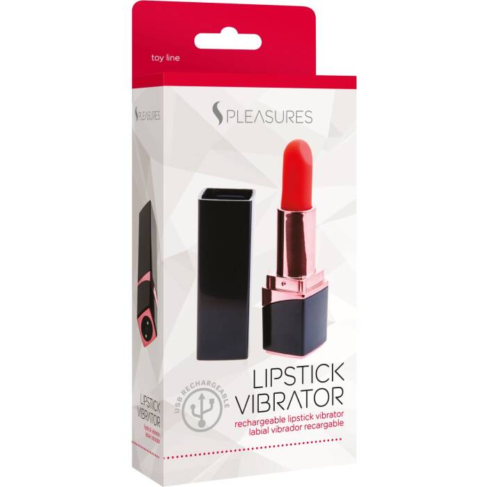 Вібратор-помада S Pleasures Lipstick Vibrator, дуже реалістичний, 10 режимів