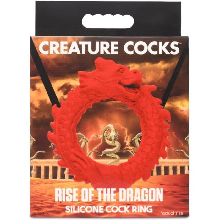 Ерекційне кільце Creature Cocks Rise of the Dragon Silicone Penis Ring - Red
