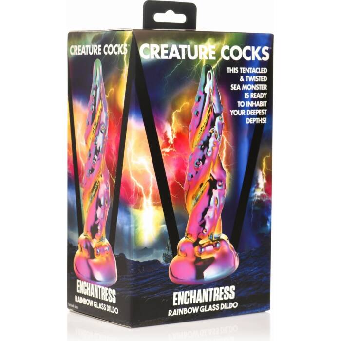 Фентезійний фалоімітатор Creature Cocks Enchanting Rainbow Glass Dildo