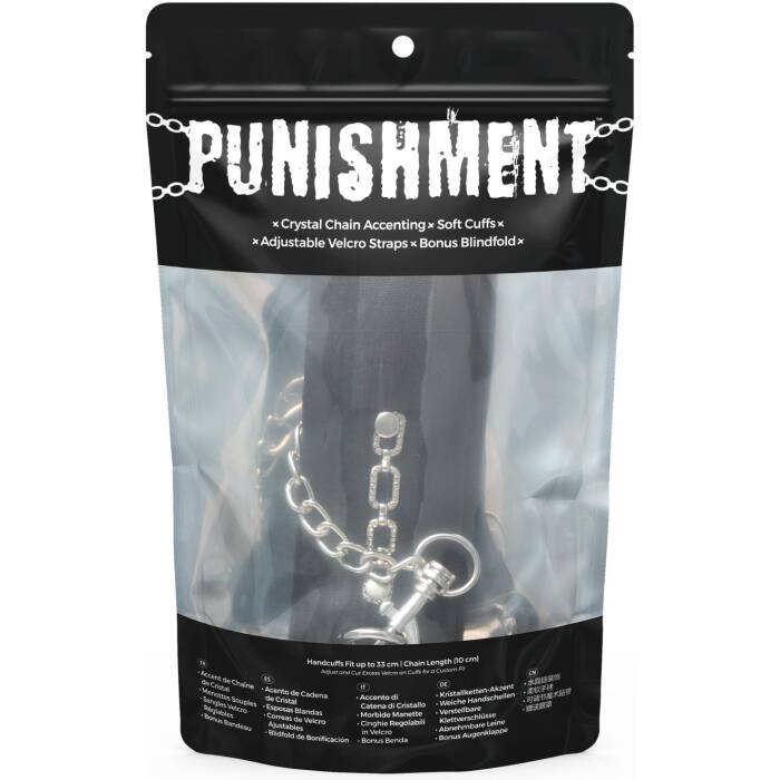 Наручники Punishment - Crystal Detail Handcuffs - Black