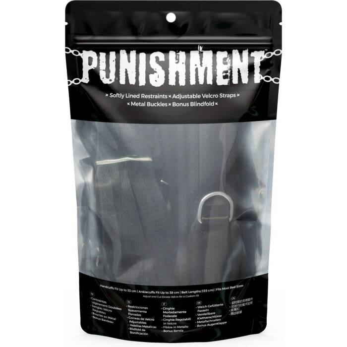 Розтяжка на ліжко Punishment - 5-Piece Bed Restraint Kit - Black