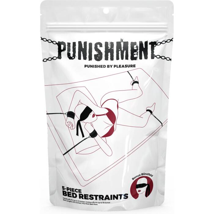 Розтяжка на ліжко Punishment - 5-Piece Bed Restraint Kit - Black