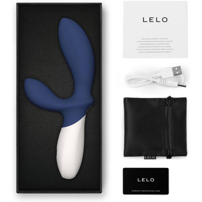 Масажер простати LELO Loki Wave 2 Base Blue, 2 мотори, манливий рух + вібрація