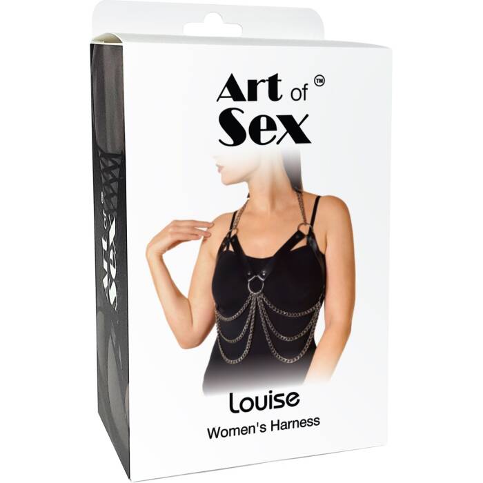 Жіноча портупея Art of Sex - Louise чорна XS-2XL, екошкіра